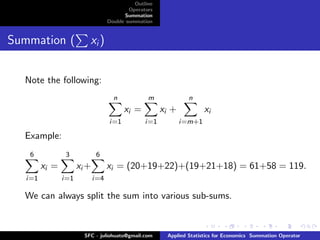 Summation Operator | PDF