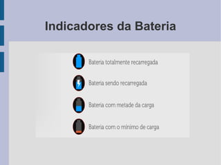 Indicadores da Bateria
 