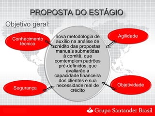 PROPOSTA DO ESTÁGIO
Objetivo geral:




Uso Interno
 