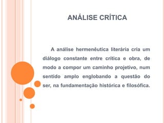 EtimologiaO termo HERMENÊUTICA tem sua raiz etimológica em HERMES (Mercúrio), deus mitológico da comunicação. Nos remete à hermenéia aristotélica.