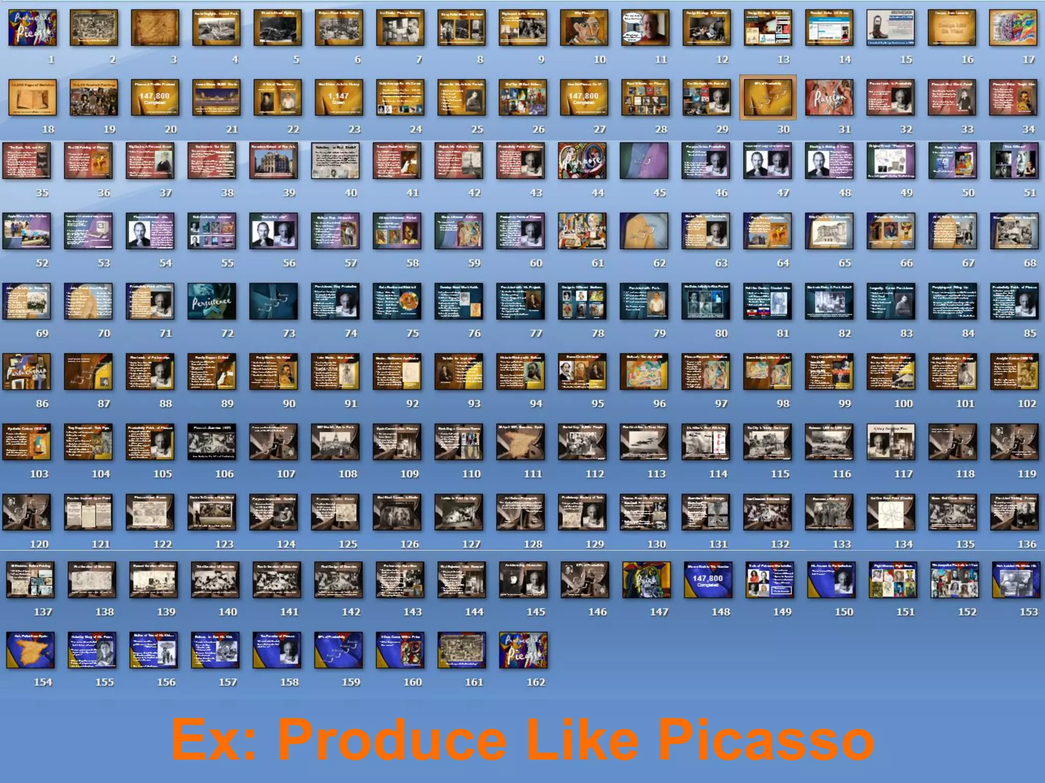 Ex: Produce Like Picasso
 