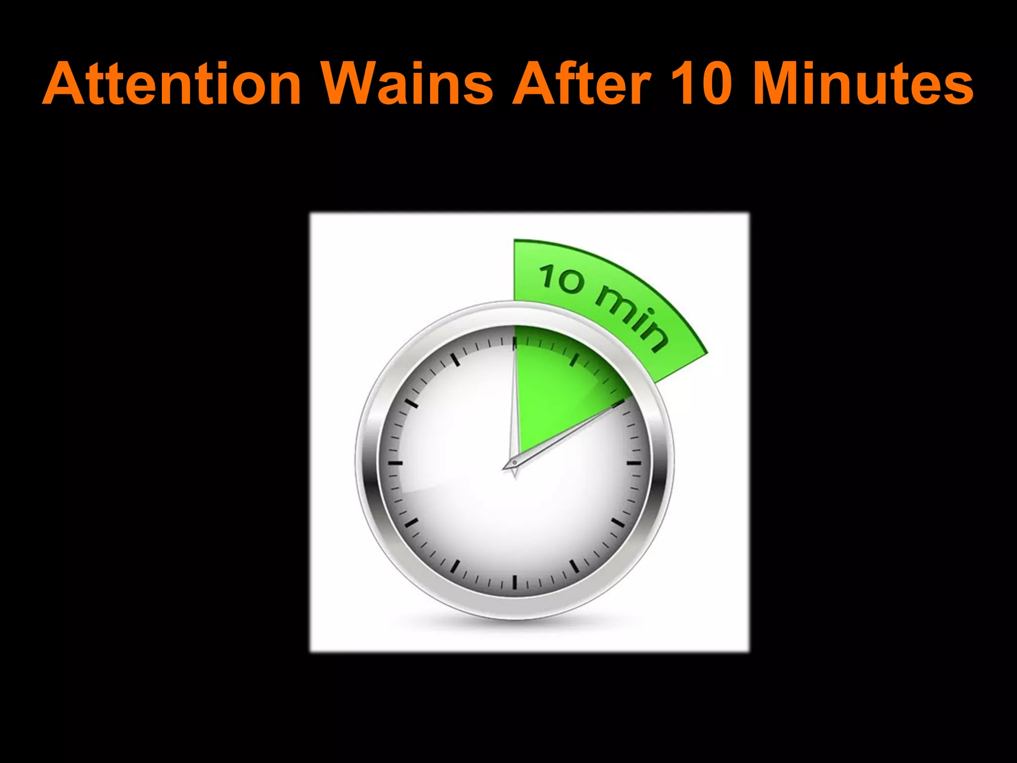Attention Wains After 10 Minutes
 