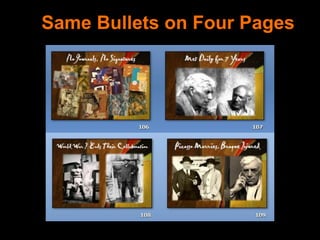 Same Bullets on Four Pages
 