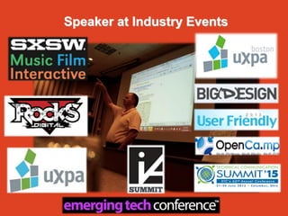 Speaker at Industry Events
 