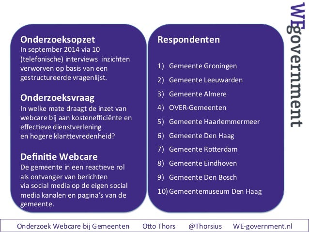 Wat zijn de kosten en baten van webcare bij gemeenten?