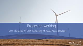 SaaS TOPdesk  SaaS Koppeling  SaaS Azure DevOps
Proces en werking
 