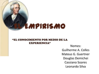 Nomes:
Guilherme A. Colles
Mateus G. Guertner
Douglas Demichei
Cassiano Soares
Leonardo Silva
 
