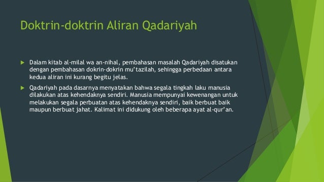 Aliran Jabariyah Dan Aliran Qadariyah