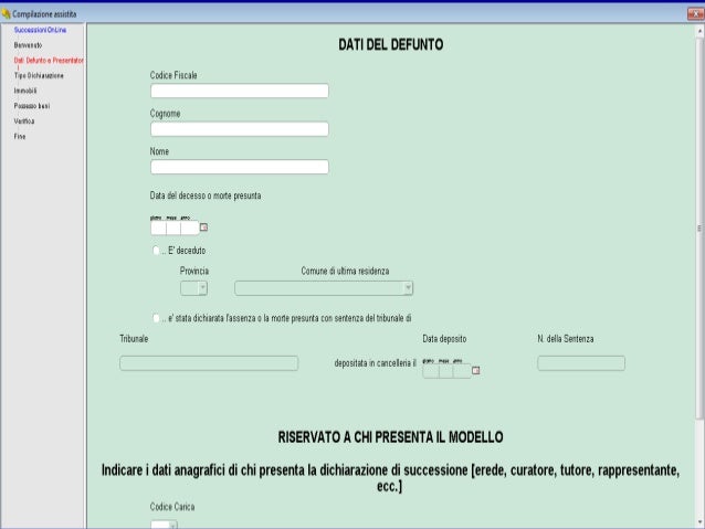 La nuova dichiarazione di successione Tassa di successione su conto corrente