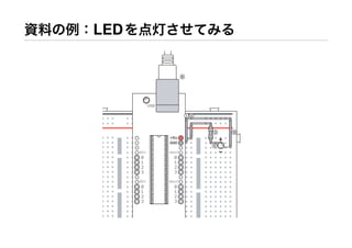 資料の例：LEDを点灯させてみる
 