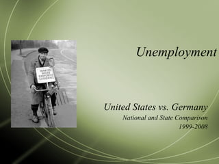 Unemployment United States vs. Germany National and State Comparison 1999-2008 