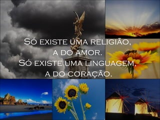 Só existe uma religião,  a do amor.  Só existe uma linguagem,  a do coração. 