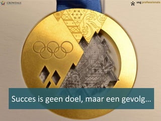 Succes is geen doel, maar een gevolg…

 