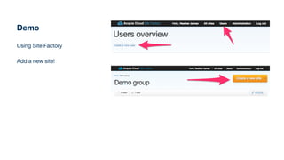 Site Factory Drupal Step-by-Step: Building a Drupal Site with Acquia Cloud Site ...