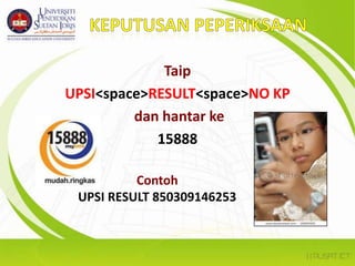 JADUAL PEPERIKSAAN