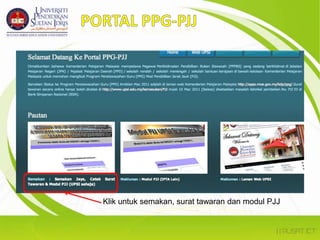 Portal ppg-pjjKlik untuk semakan, surat tawaran dan modul PJJ