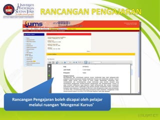 Semua pelajar beserta maklumat kursus dan kumpulan akan didaftarkan ke sistem MyGuru2Capaian melalui Portal MyUPSI di bawahIMS Link > MyGURU2CapaiankesistemMASUKMELALUI PORTAL