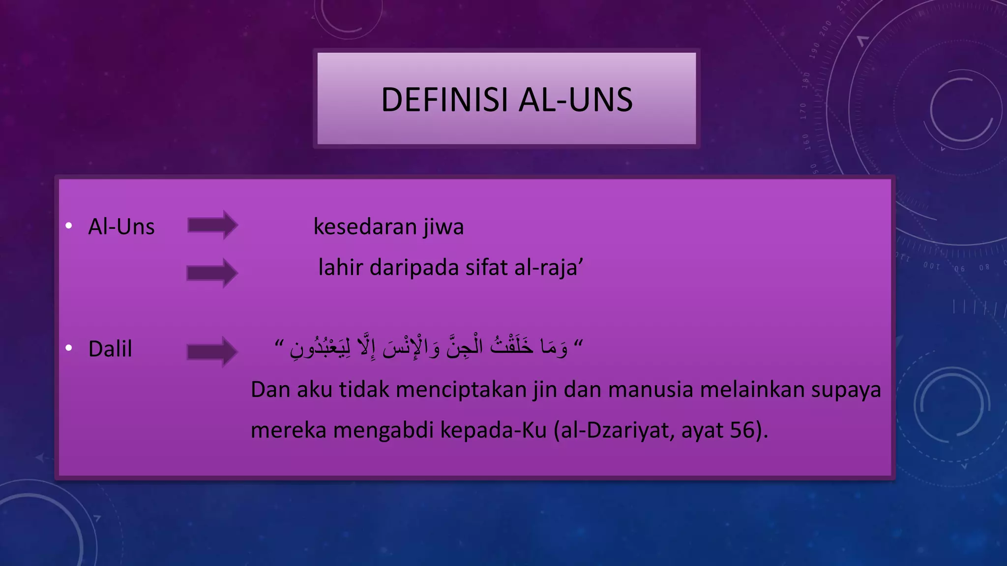 AL-HAIBAH DAN AL-UNS | PPTX