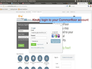 Kindly login to your Commonfloor account 
