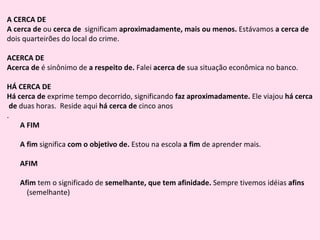 Slide tópicos de linguagem e uso porquês | PPT