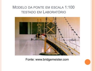 MODELO DA PONTE EM ESCALA 1:100
TESTADO EM LABORATÓRIO
Fonte: www.bridgemeister.com
 