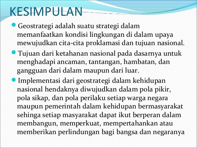 Geostrategi Ketahanan Negara