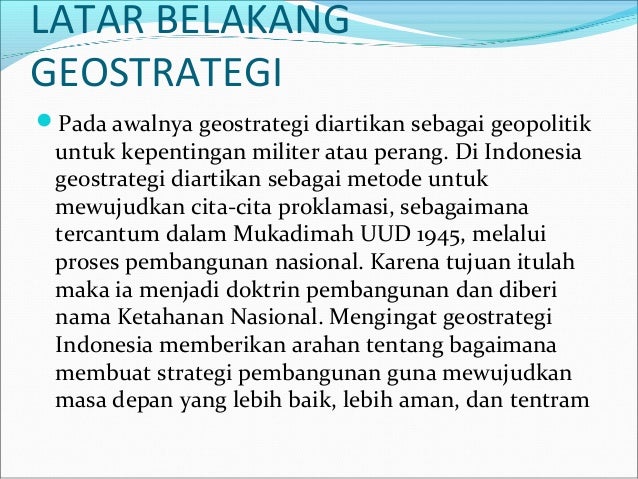 Geostrategi Ketahanan Negara