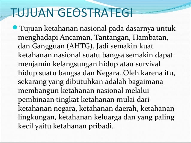 Geostrategi Ketahanan Negara
