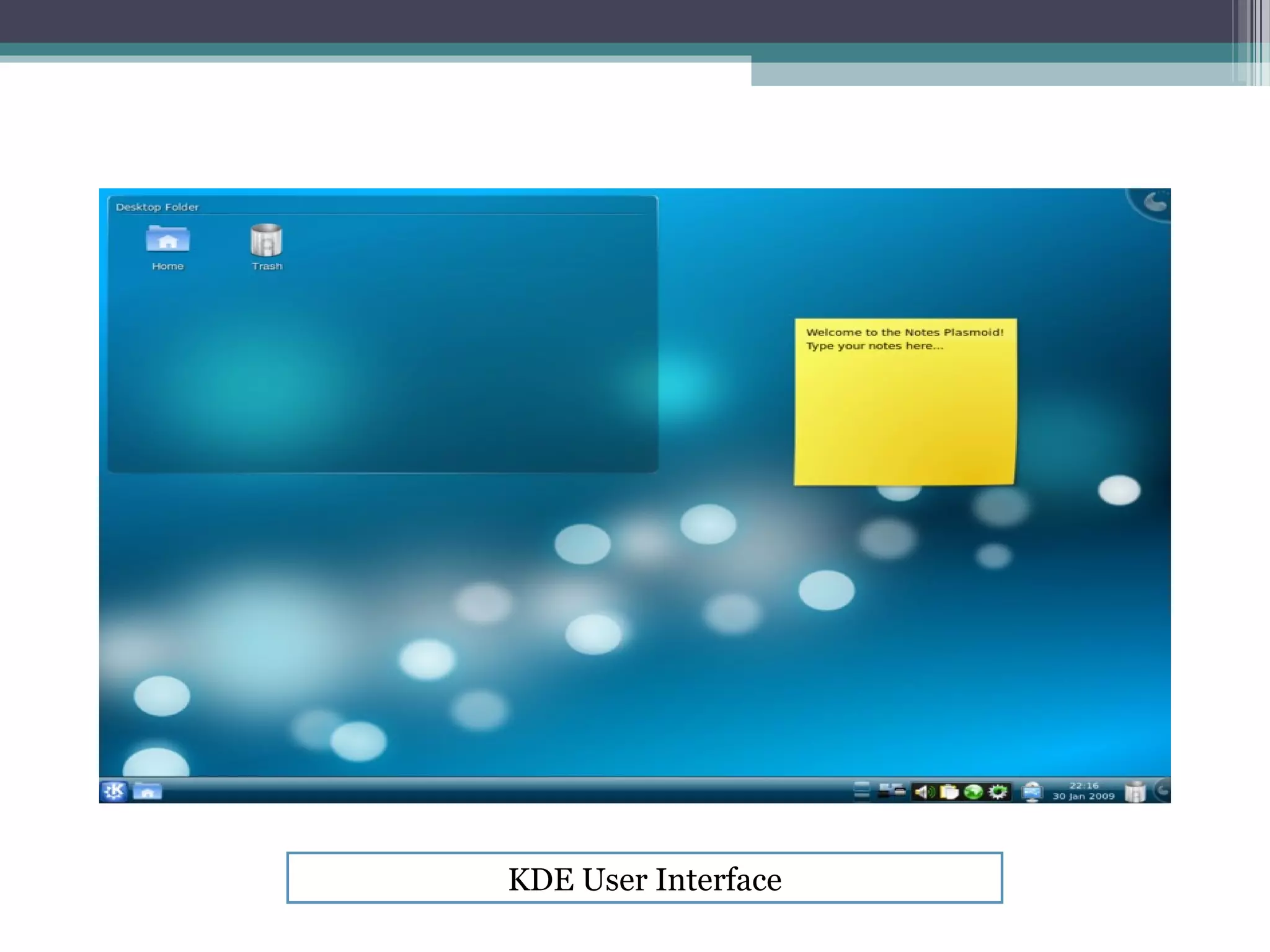 KDE User Interface
 