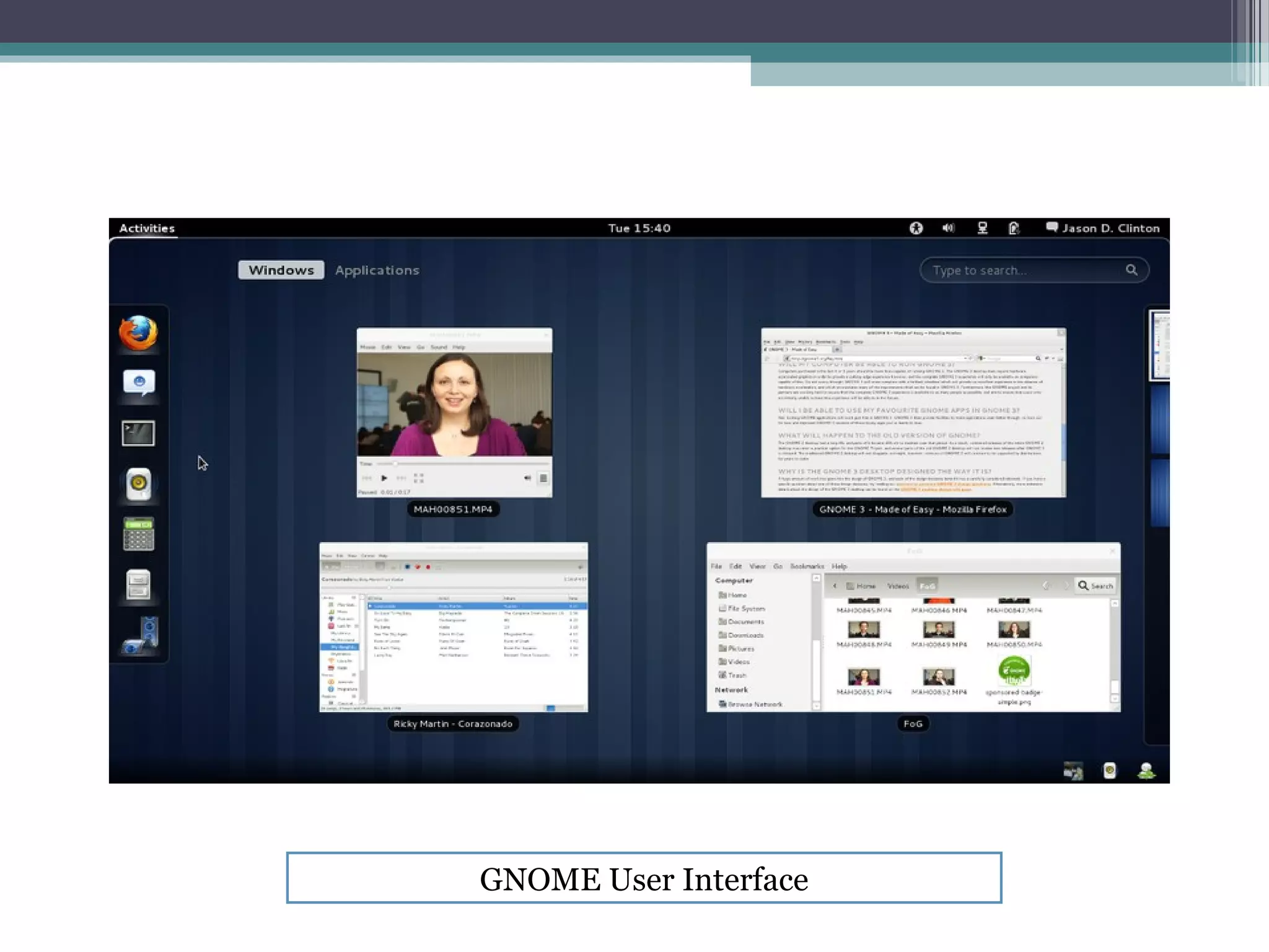 GNOME User Interface
 
