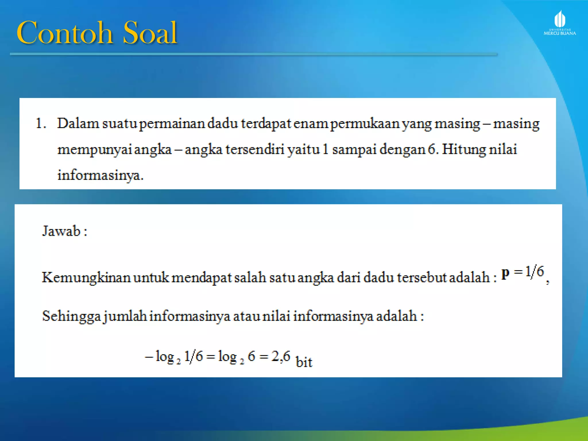 Contoh Soal
 