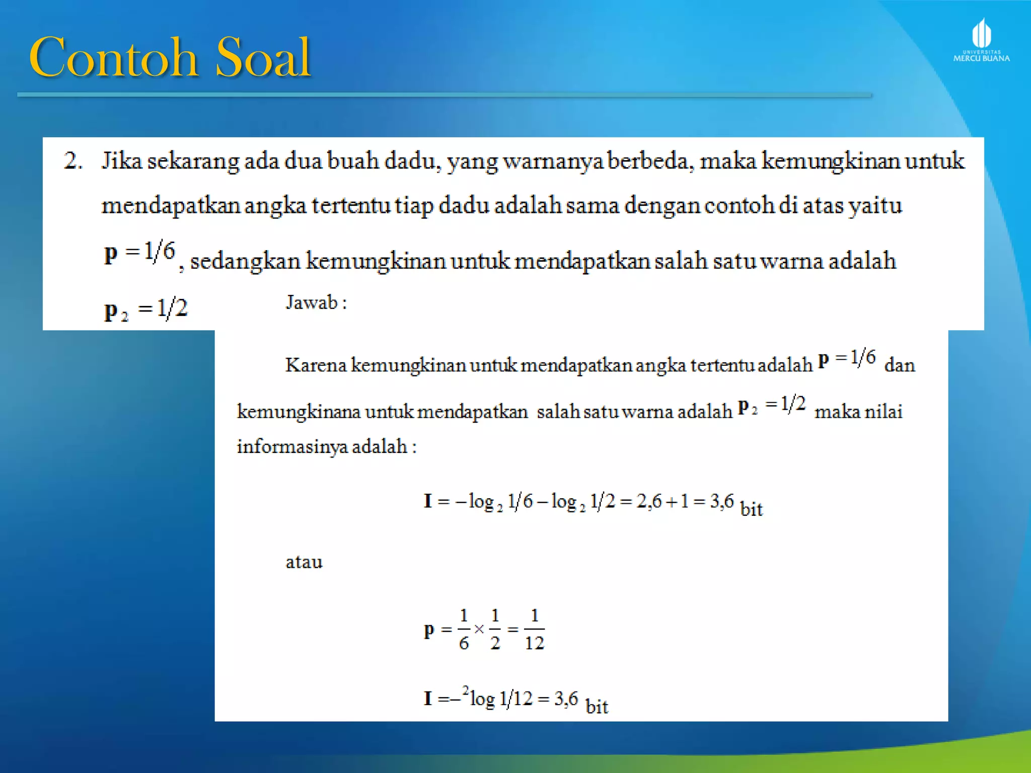 Contoh Soal
 