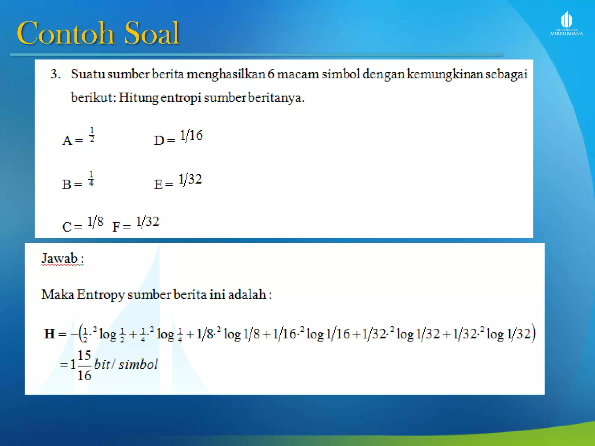 Contoh Soal
 