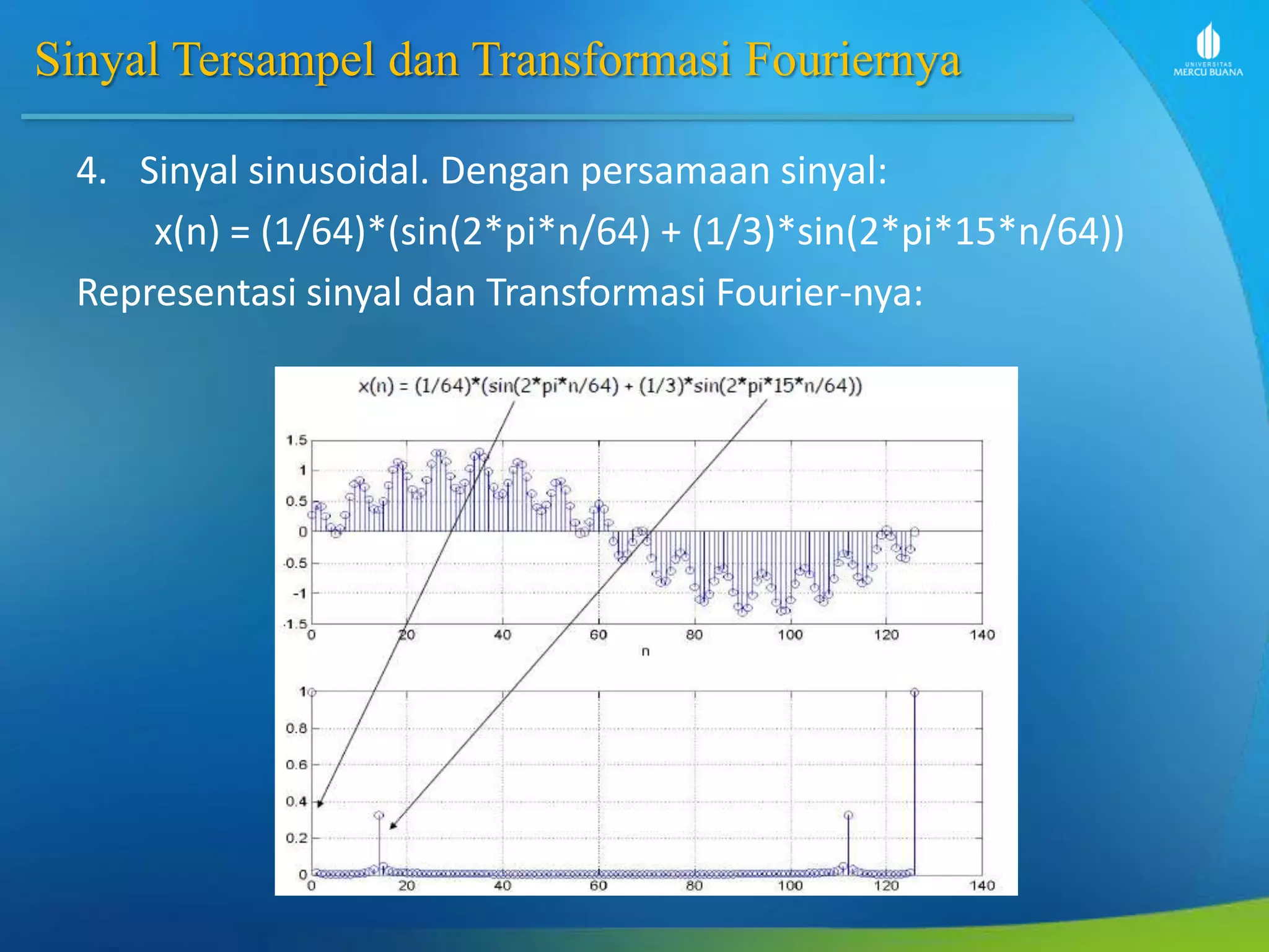 Pengolahan Sinyal Digital - Slide week 7 - DFT urutan waktu diskrit | PPTX