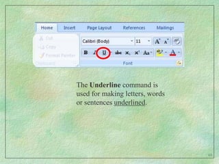 Below the title bar you find the ribbon.  55