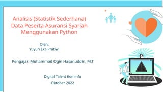 Projek Individu Python Analisis Sederhana | PPTX