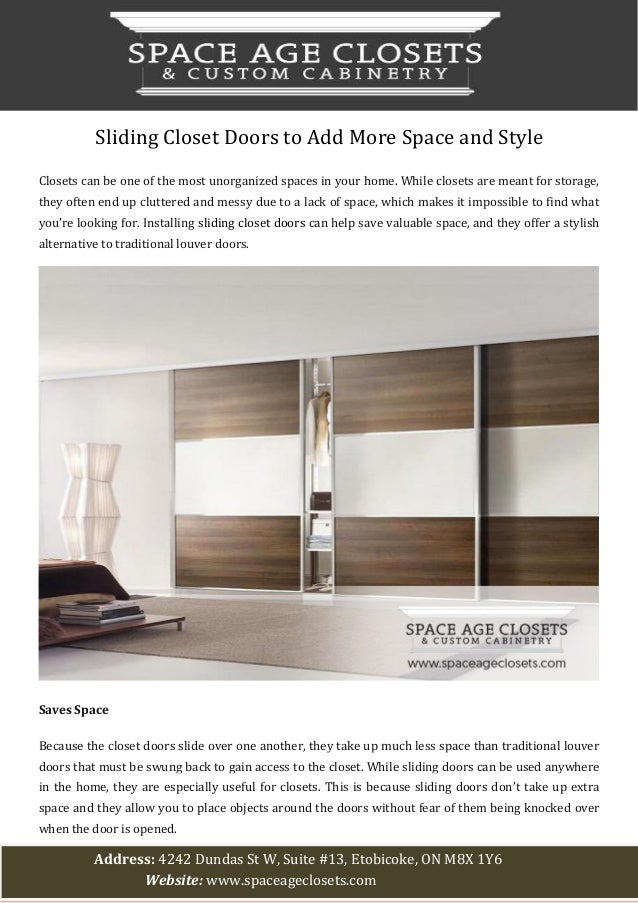 Sliding Closet Doors To Add More Space And Style