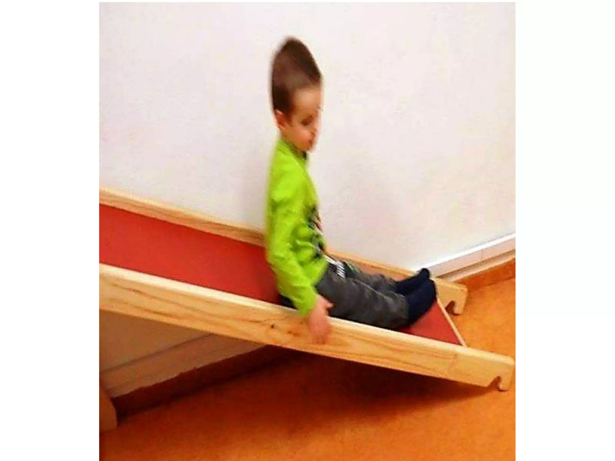 Sliding down the silde - play skill