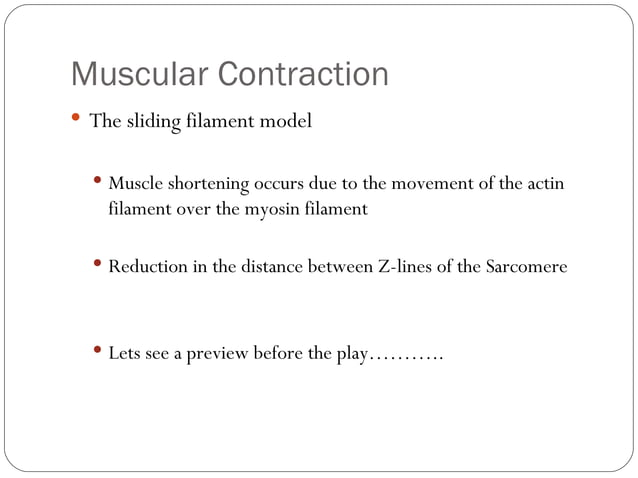 Sliding filament theory muscle contraction | PPT | Biological Sciences ...