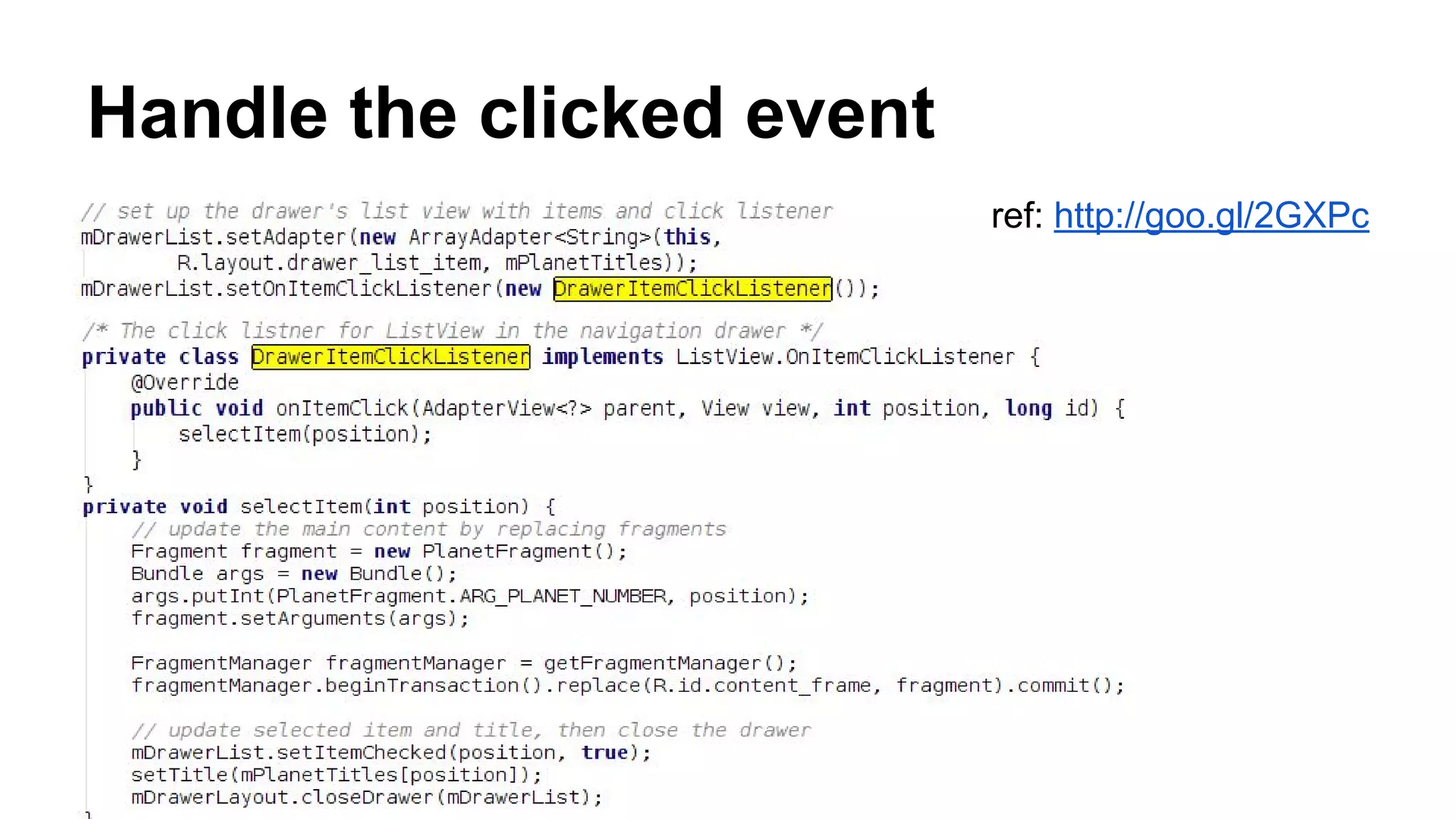 Android Training - Sliding Menu | PPT