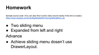 Android Training - Sliding Menu | PPT