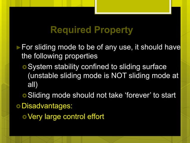 Sliding mode control | PPTX