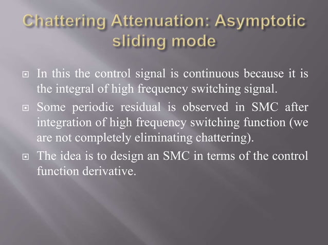 Sliding mode control | PPTX