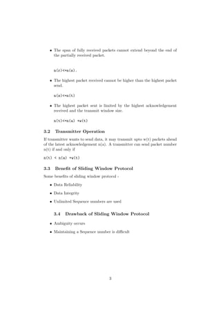 Sliding window protocol | PDF