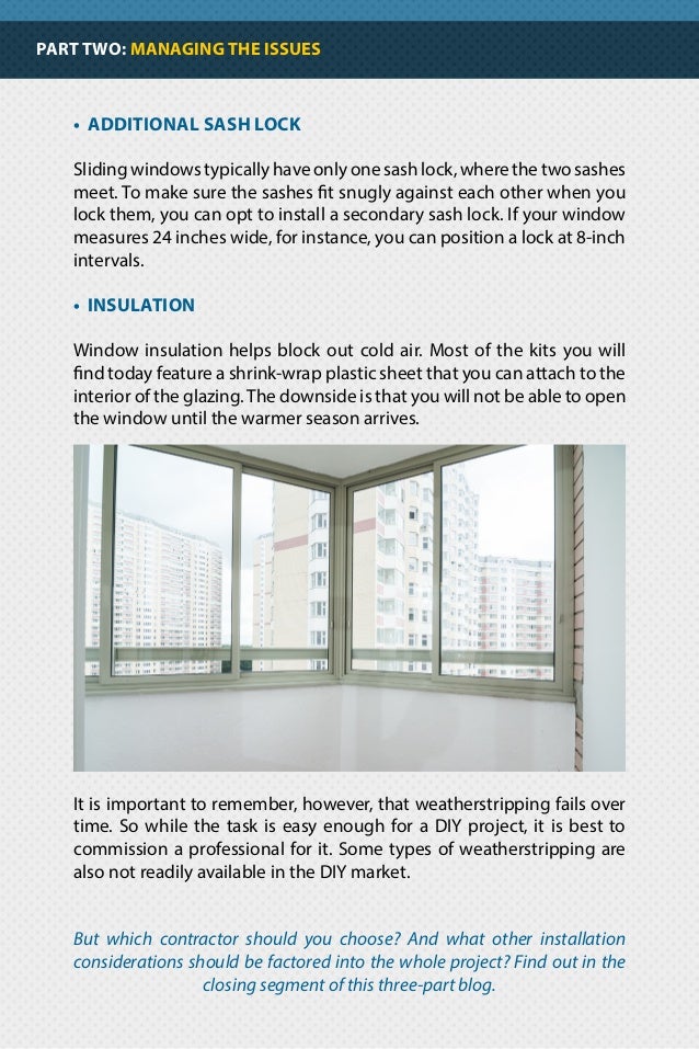Sliding Windows and Energy Efficiency