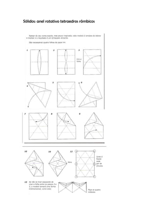 Sólidos: anel rotativo tetraedros rômbicos
 