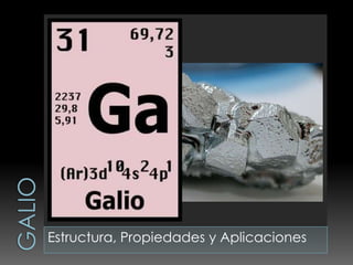 Estructura, Propiedades y Aplicaciones
 