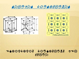 SOLIDOS CRISTALINOS

ESTRUCTURA CRISTALINA DEL
GALIO

 