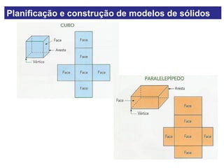Planificação e construção de modelos de sólidos
 