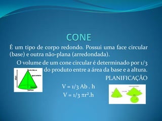 altura: distância h do ponto V ao plano .